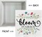 Spring Wooden Box Sign – Rustic White Floral Bloom “Bloom in Grace” Desk & Tabletop Decor for Home, Living Room, Shelf & Seasonal Decoration